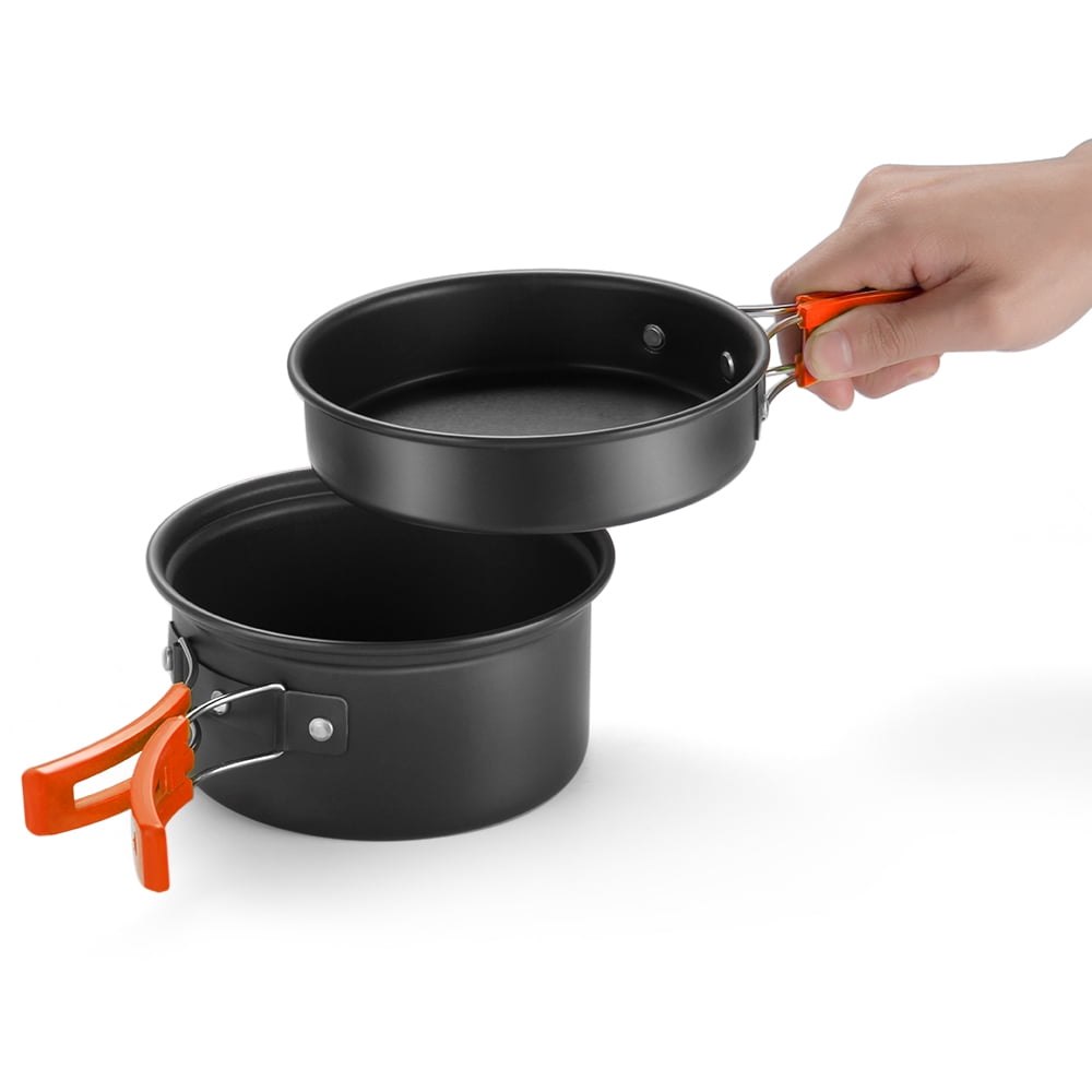 Non-stick Camping Cookware Set With Kettle, Pots, And Pans - Perfect For  Picnics And Outdoor Cooking - Temu