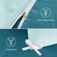 thumbnail image 5 of Exclusivo Mezcla Twin Bedding Duvet Cover Set, 2 Pieces Lightweight Comforter Cover with Pillow Sham (Light Green and Teal), 5 of 8