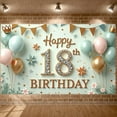 thumbnail image 3 of Crystal Numbers Happy 18th Birthday Banner Pastel Balloons 18th Birthday Display Gold Decor Floral Elements Birthday Backdrop for 18th Birthday Party Sweet 18 Celebration Birthday Photo Shoot, 3 of 9