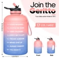 thumbnail image 6 of GEDUX 64oz Half Gallon Motivational Water Bottle with 2 Lids (Chug and Straw), BPA Free Sports Drink Water Jug with Time Marker for Camping Sports Workouts and Outdoor Activity, 6 of 7