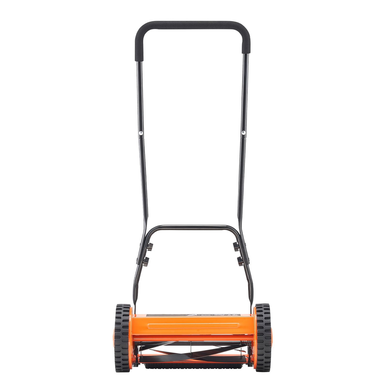 16" Push Reel Lawn Mower, 5 Blades Manual Push Mower No Motor, 0.6-1.75 in Adjustable Cutting Height, Walk-Behind Lawn Mowers with Grass Catcher Bag for Green Lawns, Driveways, Courtyards