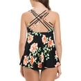 thumbnail image 4 of Firpearl Women's Tankini Swimsuits Cross Back Flowy Swim Tops Modest Swimwear, 4 of 5