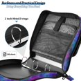 thumbnail image 4 of FORMRS Zipper Binder with Shoulder Strap 2-inch Ring 500 Sheet Capacity File Bag, Watercolor Purple Galaxy Pattern, 4 of 5