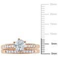thumbnail image 2 of Everly Women's Aquamarine 10k Rose Gold Bridal Set, 2 of 8