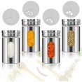 thumbnail image 4 of 2pcs Salt and Pepper Shakers,Stainless Steel Shaker for Salt Powder Sugar Cinnamon Pepper, Spice Dispenser with Adjustable Pour Holes, 4 of 9