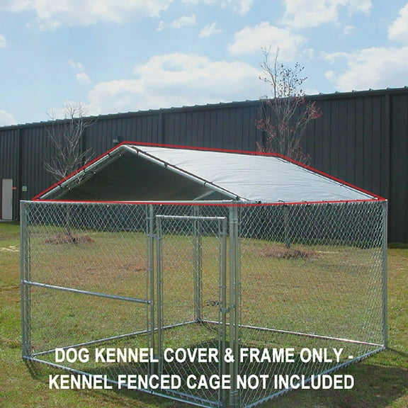 King Canopy Kennel Cover 10' x 10' , 1 3/8 in. Steel Frame, Silver