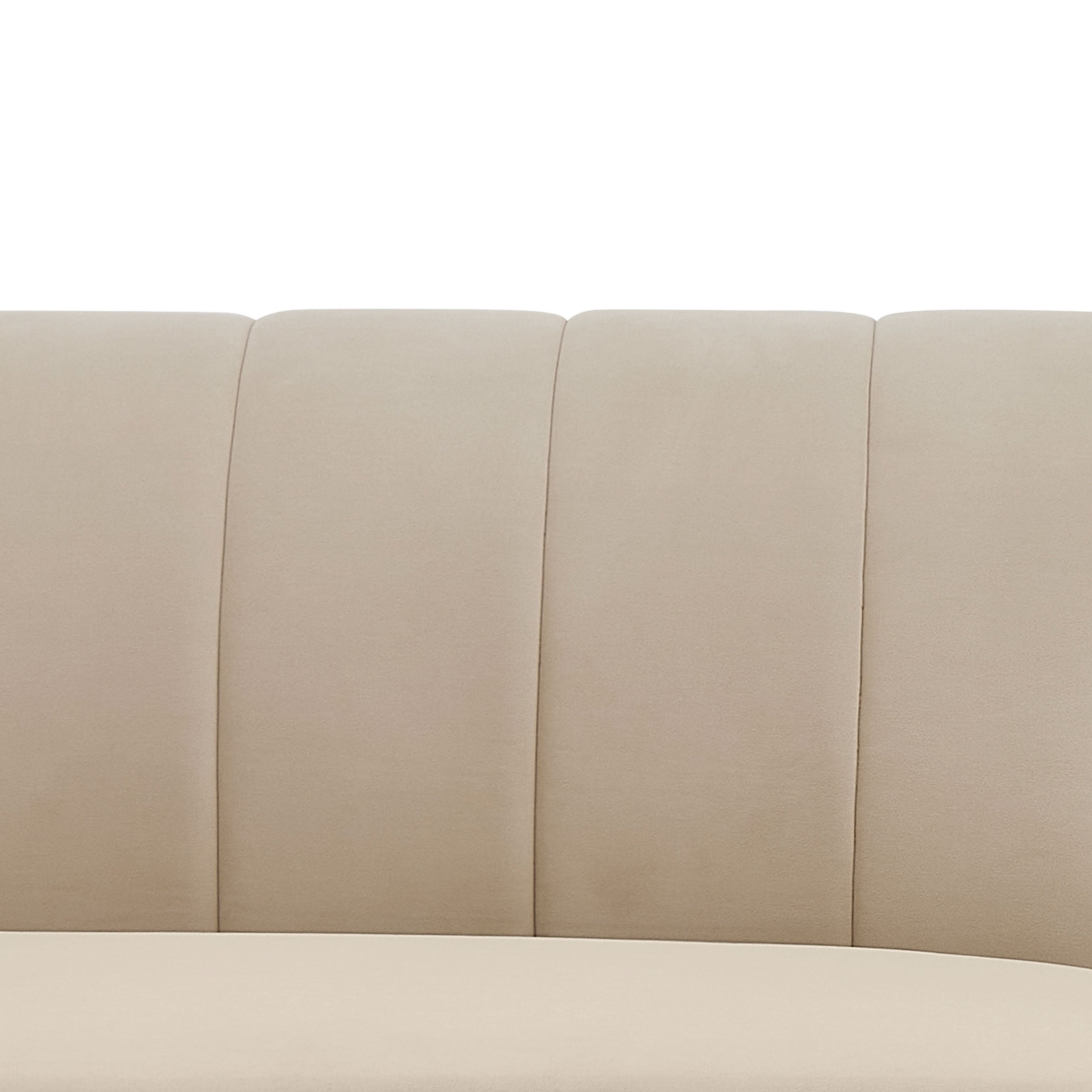 Better Homes & Gardens Lillian Channel Tufted Sofa 83.5" Beige Velvet