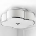 thumbnail image 5 of JONATHAN Y Quatrefoil 18" Scalloped Shade Metal Classic Glam LED Flush Mount, Chrome, 5 of 7