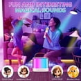 thumbnail image 4 of Tixahi Máquina de karaoke para adultos y niños, máquina de karaoke portátil con 2 micrófonos inalámbricos Bluetooth, fiestas con asa de transporte/eco/corte vocal, soporte TF/USB/AUX, 4 of 5