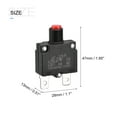 thumbnail image 2 of Circuit Overload Protector 8A AC125/250V DC32V Push Button Thermal Circuit Breaker with Waterproof Caps 3pcs, 2 of 5