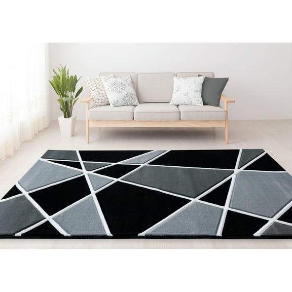 United Weavers Drachma Loyola Modern Abstract Accent Rug, Grey, 1'10" x 2'8"