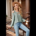 thumbnail image 3 of Blusa de Verano con Escote Cuadrado y Hombros Descubiertos para Mujer Verde Oscuro XXL, 3 of 8