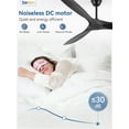 thumbnail image 7 of Zardon 70in Farmhouse Ceiling Fan with Remote Control No Light, 6 Speeds, Reversible, Low Profile Flush Mount Ceiling Fan for Indoor, Outdoor, Black, 7 of 7