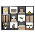 thumbnail image 6 of HomGarden 12 Cube Storage Organizer Wood Bookshelf Cube Bookcase for Adult Home Office, Black, 6 of 8