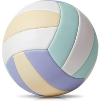 Official Size 5 Volleyball, Durable Soft PU Leather Indoor/Outdoor Volleyballs for Youth, Teenager, Adult