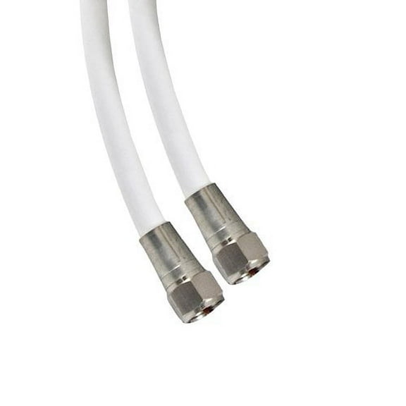 73282 Rg6 25' White Video Coax Cable With Gold Ends (105-C5851-25w)
