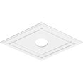 thumbnail image 4 of Ekena Millwork CMP40X26DD-06000 6 in. ID x 14 in. Rectangle Diamond Architectural Grade PVC Contemporary Ceiling Medallion, 4 of 4