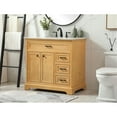 thumbnail image 2 of 36 inch single bathroom vanity in natural wood, 2 of 8