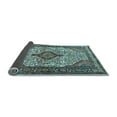 thumbnail image 2 of Ahgly Company Indoor Square Medallion Light Blue Traditional Area Rugs, 6' Square, 2 of 4