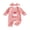 Pink, variant on RUINIXCW Newborn Baby Girl My First Christmas Outfit Infant Girl Fall Winter Ribbed Jumpsuit Xmas Clothes Santa Embroidery Long Sleeve Jumpsuit Headband