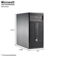thumbnail image 6 of Restored HP 280 G1 TW Desktop PC Intel Quad Core I5-4590S 3.0Ghz, 8G DDR3, 1T HDD, VGA, DVI, WIFI, Bluetooth, DVDRW, Mouse and Keyboard, Windows 10 Pro 64 Bits (Refurbished), 6 of 7