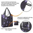 thumbnail image 4 of 5 Pack Foldable Shopping Bag,Halloween Silhouette Pattern Reusable Grocery Bags with Pockets,Large Reusable Tote Bags with Handles Waterproof & Lightweight, 4 of 6