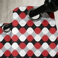 thumbnail image 3 of Ambesonne Geometric Grommet Curtain, Bicolor Oval Shapes, 50" x 84", Vermilion Grey White, 3 of 6