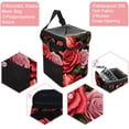 thumbnail image 2 of Rose Foldable Car Trash Bin Mini Trash Can with Lid, Leak-proof, Hanging Storage Bag - Car Garbage Can, 2 of 6