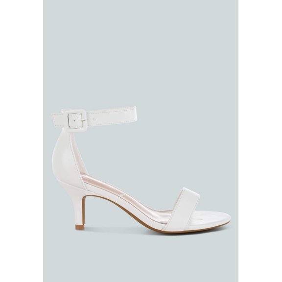 Feruda Faux Leather Kitten Heel Sandals