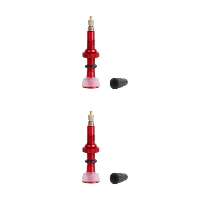 Soidarity Válvula de neumático Núcleo de rueda Accesorios para ciclismo Boquilla de metal Diseño desmontable Pieza reemplazada Instalación práctica Rojo 2piezas Soidarity CBP491118