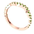 thumbnail image 2 of 0.36 ctw Wedding Band for Women - 14K Rose Gold Natural Peridot Stackable Eternity Ring, 2 of 6