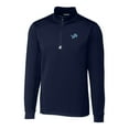 thumbnail image 2 of Men's Cutter & Buck Navy Detroit Lions Big & Tall Traverse Stretch Quarter-Zip Top, 2 of 3