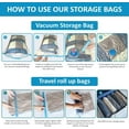 thumbnail image 5 of 20 Pack Vacuum Storage Bags Suit Included Hand Gas Extractor, Space Bags Compression For Comforters And Blankets, Sealer Clothes Storage(One Size,20Pack), 5 of 7