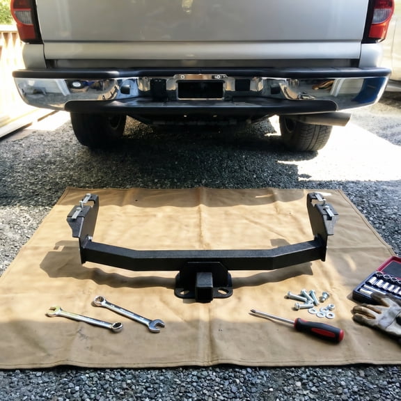 For 2014-2018 Chevrolet Silverado 1500 All Styles / GMC Sierra 1500 All Styles Rear tow bar