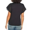 thumbnail image 2 of Gap Women's Eyelet Short Sleeve Shirt True Black, Size Medium, 2 of 8