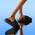 thumbnail image 5 of B91xZ Women's Rhinestone Sandals Two Strap Slide Sandals Open Toe,Black 6, 5 of 5