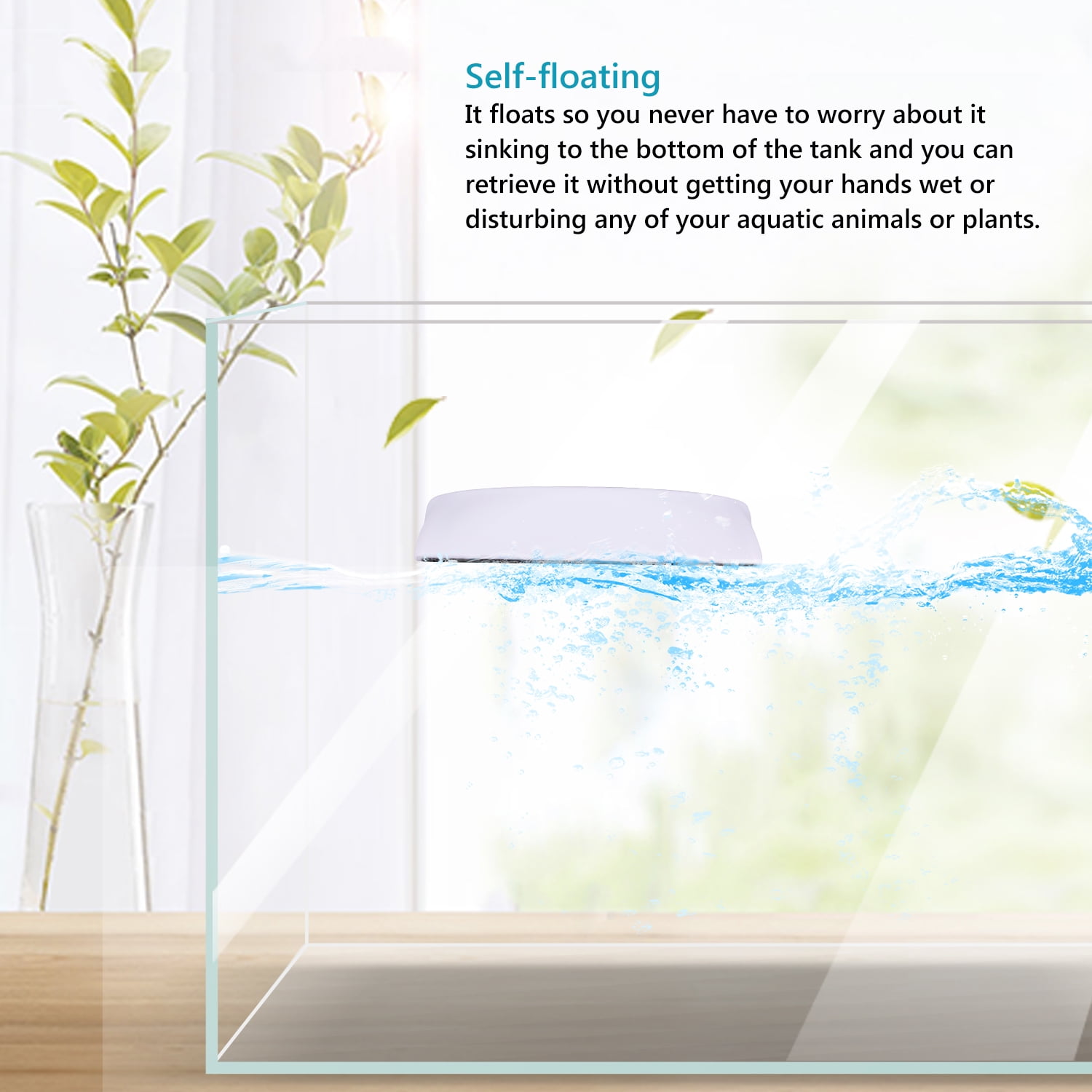 NEPTONION Magnetic Aquarium Fish Tank Glass Algae scrapers Glass Cleaner Scrubber Clean Brush [Floating,Scratch-Free,Non-Slip,magnetizing]XL