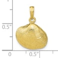 thumbnail image 3 of FJC Finejewelers 10k Yellow Gold Medium Clam Shell Charm, 3 of 6