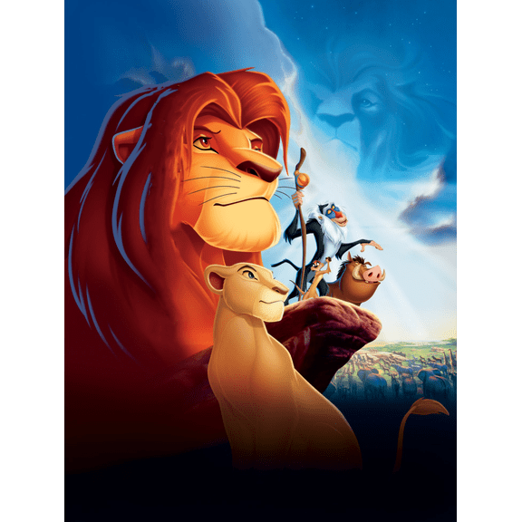 5D DIY Diamond Painting Kits for Adults,Round Full Drill Resin Beads Diamond Dots Art Craft Set,The Lion King,12x16inch
