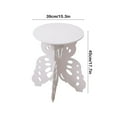 thumbnail image 4 of YOTQUSKI End Table, White Side Table, Small Round Table,Small Nightstand, Waterproof Small Tables for Small Spaces, Bedroom, Indoor, Outdoor, 4 of 4