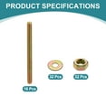 thumbnail image 3 of 16Pack Fully Threaded Rod, 1/4"x3" Zinc-Plated Carbon Steel with Nuts Washers, 3 of 7