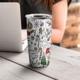 thumbnail image 4 of 20oz Tumblers Multicolor Christmas Pattern Stainless Steel Vacuum Insulated Double Wall Travel Tumbler Cups Mug with Lid and Straw,Cleaning Brush for Cold & Hot Drinks, 4 of 7