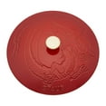 thumbnail image 4 of STAUB Braisers 2.5 L Cast Iron Round Braiser With Dragon Lid, Cherry, 4 of 7