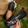 thumbnail image 4 of Aueoeo Women Chinese Embroidered Flats Shoes Round Toe Lightweight Shoes Trendy Faux Leather Shoes, 4 of 8