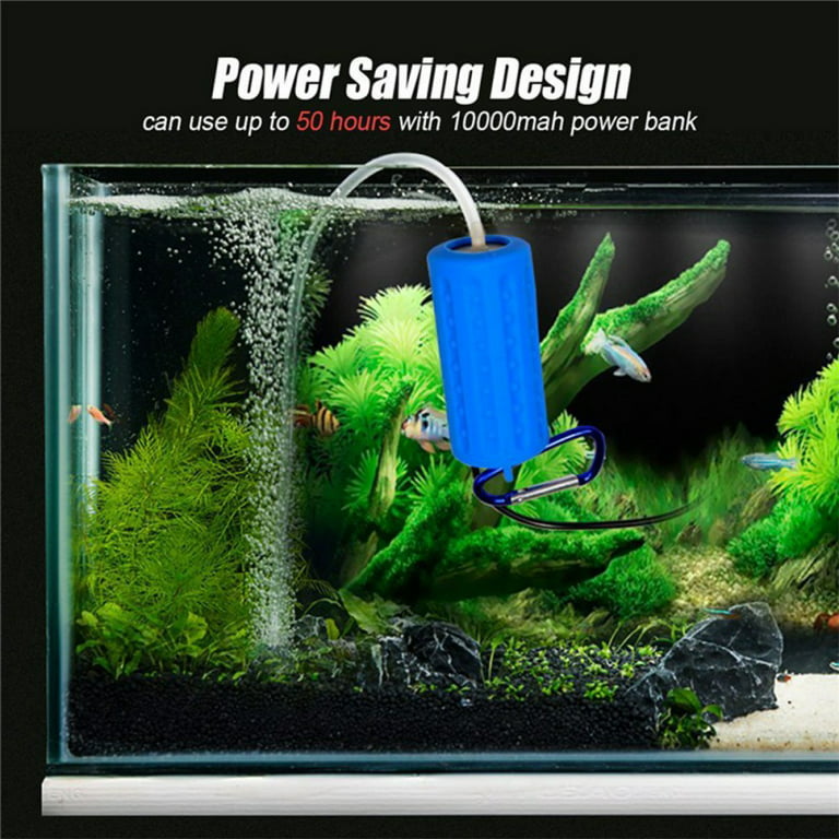 1 Wlt Plastic BURAQ USB Rechargeable Aquarium Ultra Silent Air