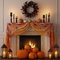 thumbnail image 4 of Lilixerw Halloween Creepy Gauze Table Runner, Warm Tone Crinkle Fabric Drape, for Mantel, Table, Arch and Party Decor, 35.43x70.86 inch, 2 Pack, 4 of 6