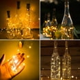 thumbnail image 5 of Luces de botella de vino con corcho, paquete de 10 luces LED de alambre de cobre blanco cálido para bricolaje, bodas, Navidad 2M / 20LED luces decorativas de corcho (batería incluida) brillar Electrónica, 5 of 5