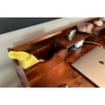 thumbnail image 4 of Solid Acacia Desk with Charging Station Mahogany, 4 of 5