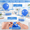 White and Blue-Electric Balloon Pump with Balloon Sizer, variant on Rose Red Electric Balloon Pump Dual Nozzle Air Inflator for Party Decoration