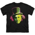thumbnail image 2 of Willy Wonka And The Chocolate Factory Willy Wonka Face Kids T Shirt (Small) for Youth Toddler Boys and Girls, Black, 2 of 5